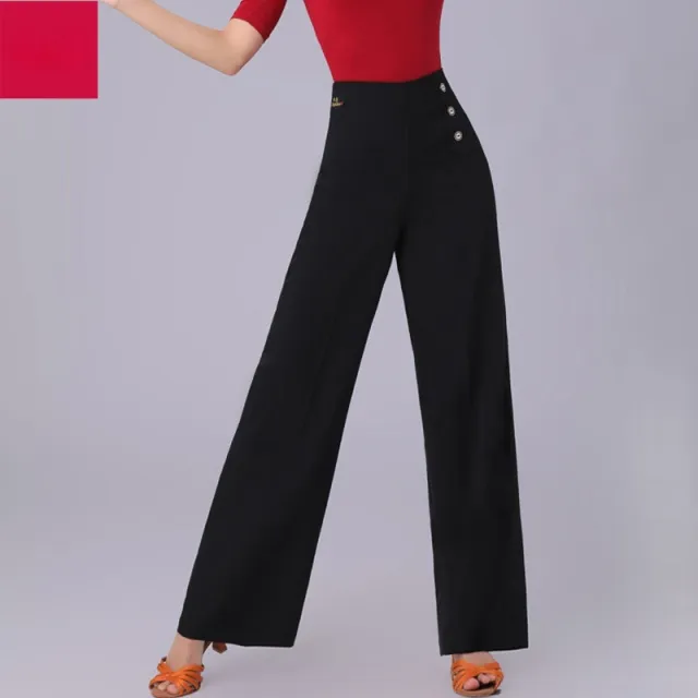 Latin Dance Practice Ballroom Dance Wide leg Pants Black - Shop at LoveMi