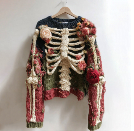 Halloween Bestseller 3D Digital-Print Womens Crew-Neck Loose Sweater