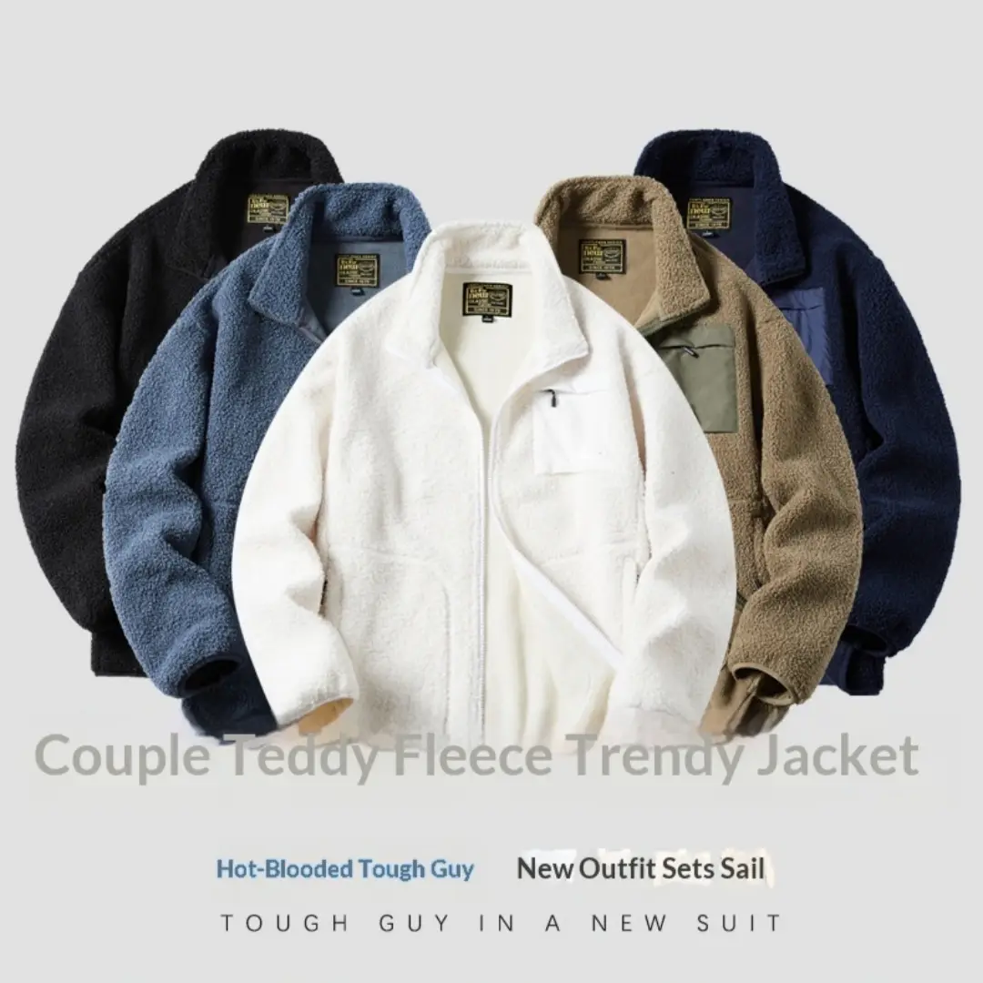 Mens Cardigan Fleece Outdoor Polar Fleece Jacket