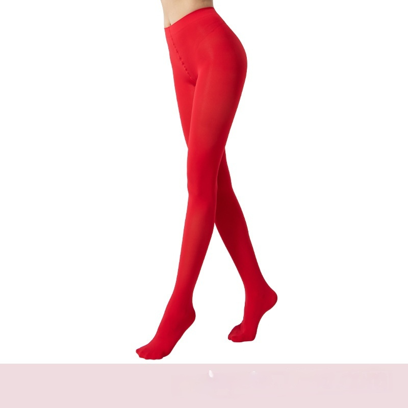 Anti-laddering Velvet 70D Navy Bright Pink And Burgundy Thin Base Tights For Fall