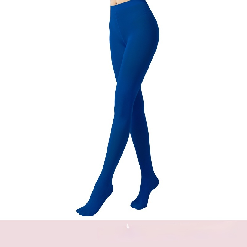 Anti-laddering Velvet 70D Navy Bright Pink And Burgundy Thin Base Tights For Fall