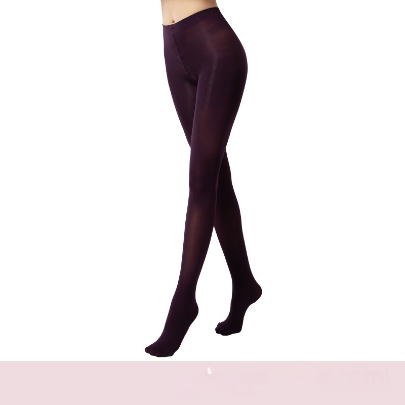 Anti-laddering Velvet 70D Navy Bright Pink And Burgundy Thin Base Tights For Fall