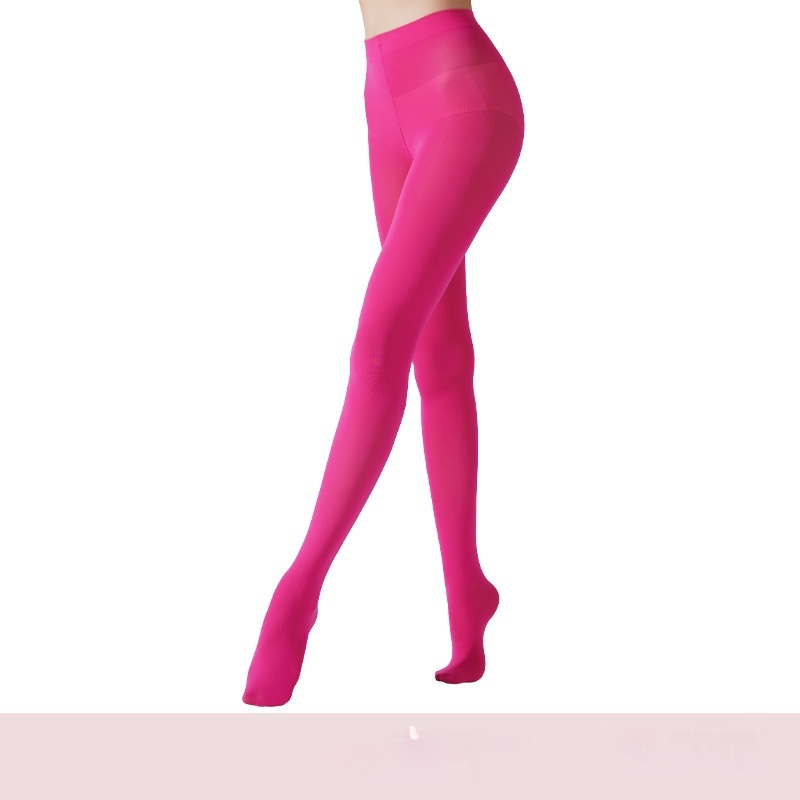 Anti-laddering Velvet 70D Navy Bright Pink And Burgundy Thin Base Tights For Fall