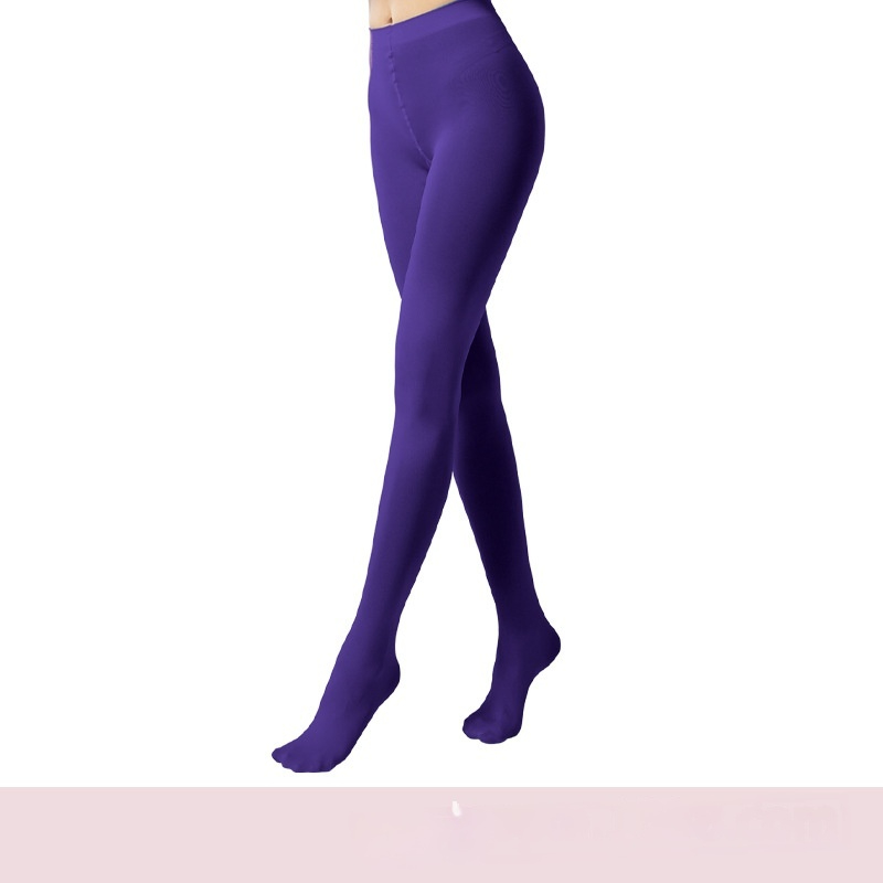 Anti-laddering Velvet 70D Navy Bright Pink And Burgundy Thin Base Tights For Fall