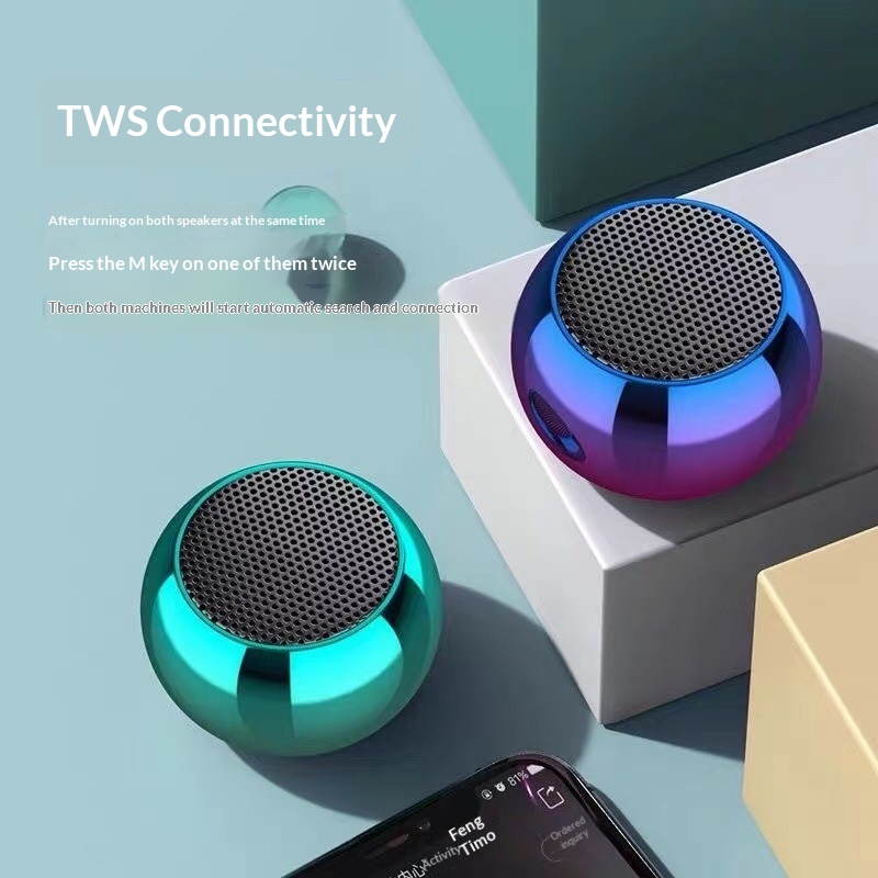 Plug-in Card Bluetooth Speaker Portable Mini Steel Cannon Sound System