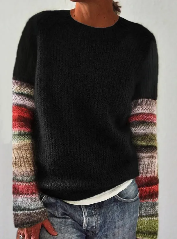 Thick Needle Digital Printing 3D Round Neck Sweater - 5Style-Xxs