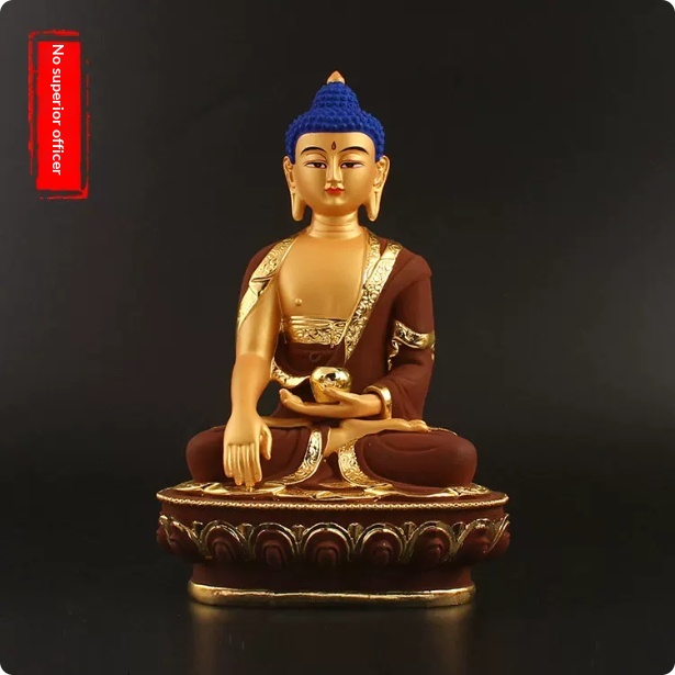 Amitabha Buddha And Medicine Buddha Painted Resin Auspicious Craft Ornament