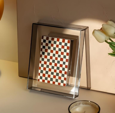 Colorful Laser Acrylic Desktop Photo Frame