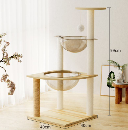 Cat Tree Space Capsule Villa Toy