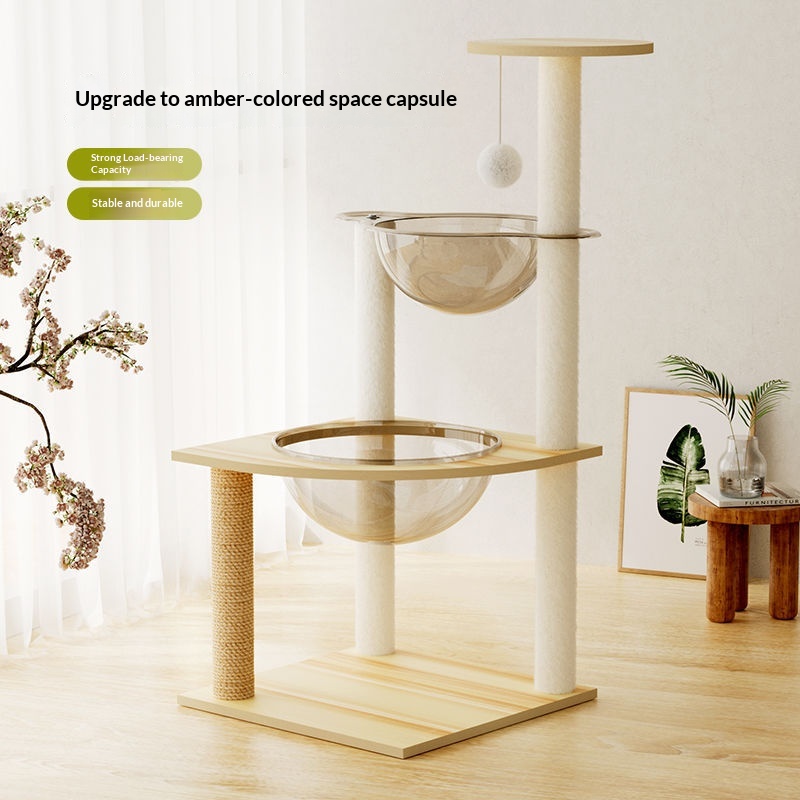 Cat Tree Space Capsule Villa Toy