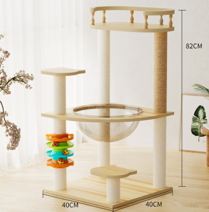 Cat Tree Space Capsule Villa Toy