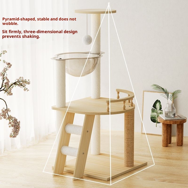 Cat Tree Space Capsule Villa Toy