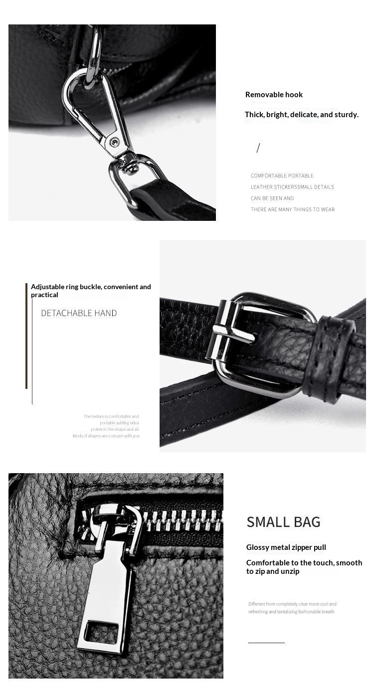 Crossbody side view with outer sandwich pocket open