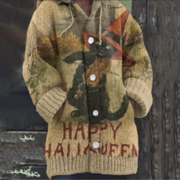 Sweater Autumn And Winter Loose Twist Cardigan 1 Style L - Shop at LoveMi