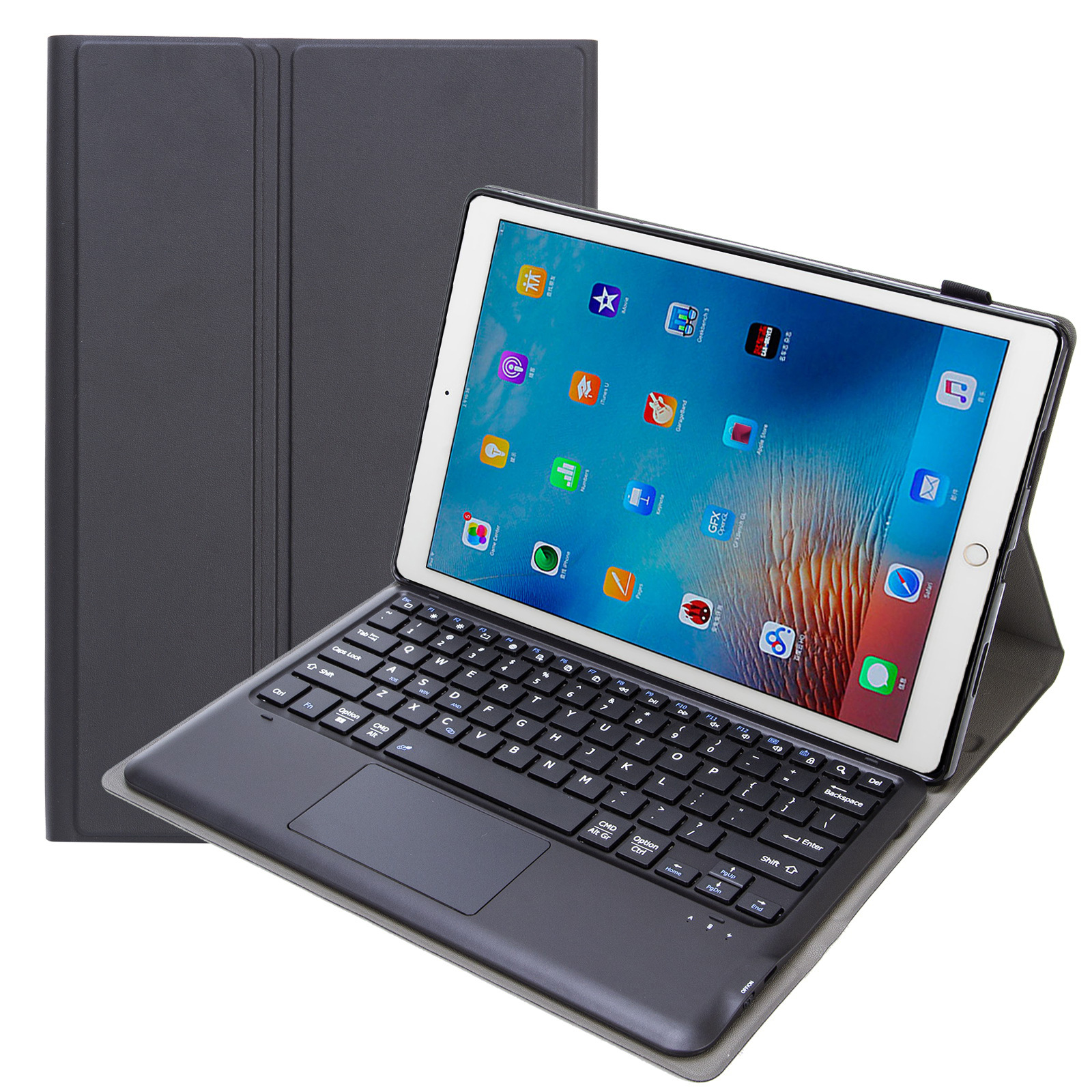 Detachable Tablet Leather Case With A Touch-enabled Bluetooth Keyboard