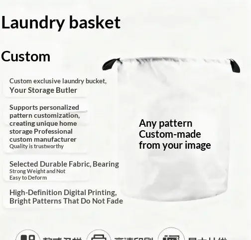 Customizable, Foldable Laundry Basket For Home Use With A Stylish Design