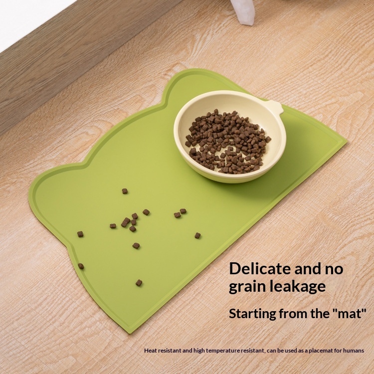 Silicone Mat In A Cat Head Shapeeasy To Clean Spill Proof And Waterproof