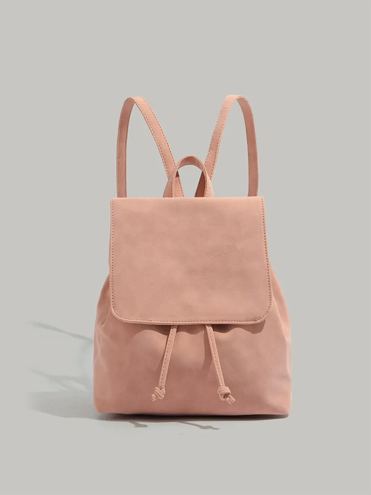 New Autumnwinter Retro Soft-leather Tote Bag In A Minimalist Style - Pink
