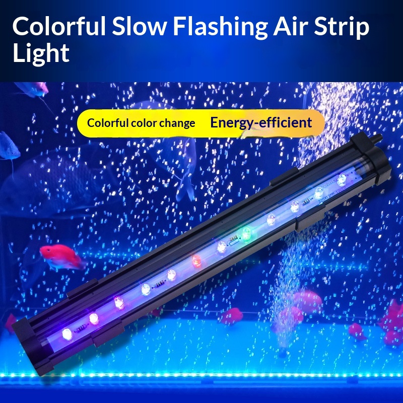 Remote-Controlled Color-Changing Submersible LED Bubble Light For Fish Tanks