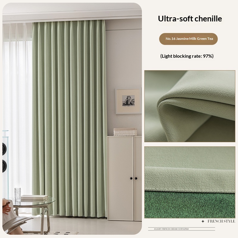Milky-tea-colored Fully Blackout Nylon Curtains For A High-end Look In The Bedroom