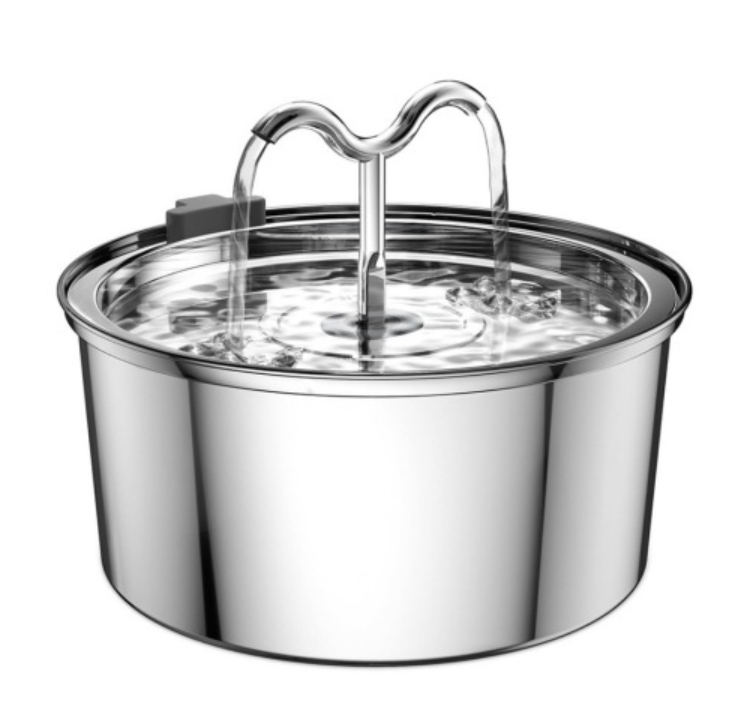 All Stainless Steel Pet Water Dispenser Round Runway Type Large Capacity Dogs And Cats Water Dispenser