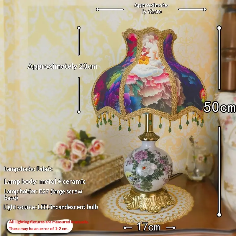 Chinese-style Ceramic Table Lamp For A Simple Modern Bedroom