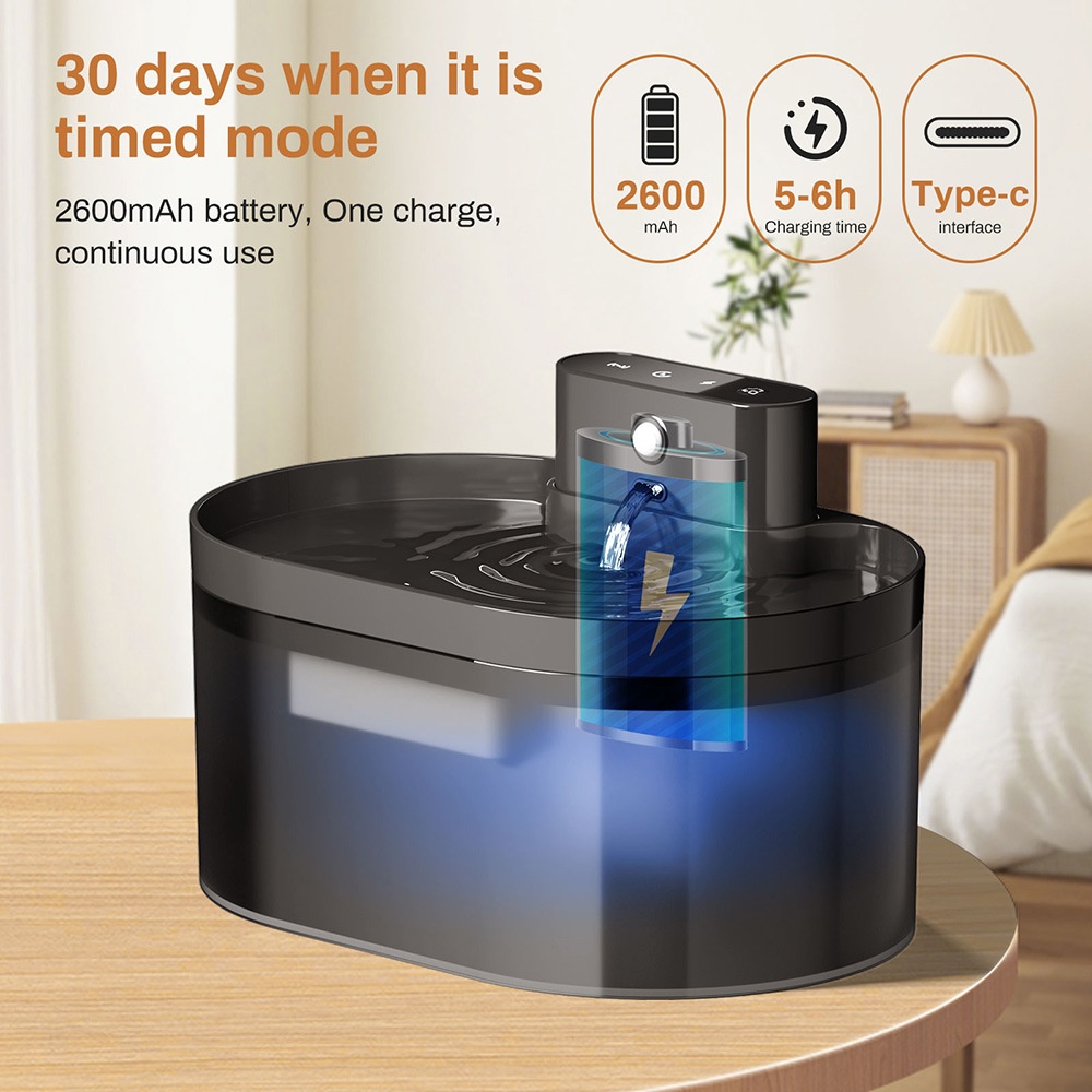 Stainless Steel USB Smart Pet Water Fountain