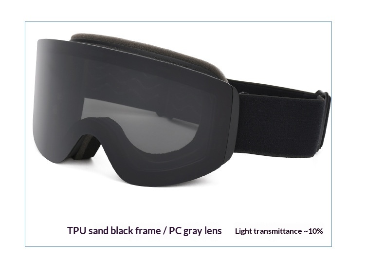 Magnetic Double-Layer Anti-Fog Cylindrical Ski Goggles For Skiing Equipment