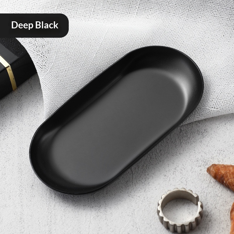 High-end Plate In Instagram Style Oval Stainless Steel Gold Mini Jewelry Tray Small Serving Tray 7