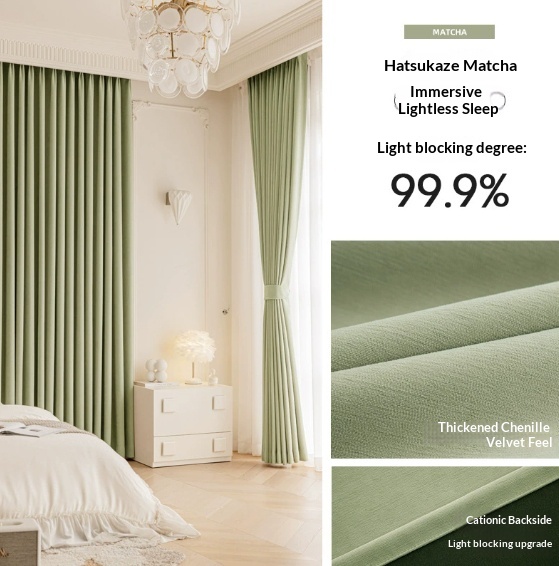 Master Blinds Curtains Chenille French-Style Luxe-Looking Home Decor Light Luxury Modern Authentic Extra-Thick