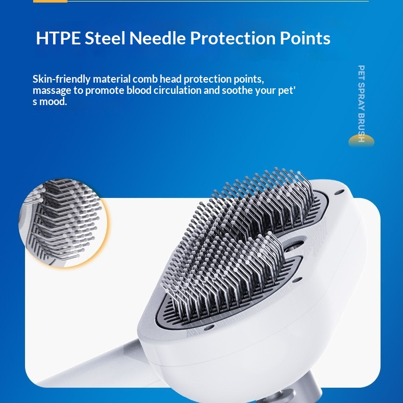 Pet Spray Comb Grooming Tool For Cleaning And Massaging Cat And Dog Fur