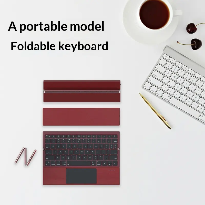Portable Ultra-thin Wireless Mini Accordion-style Tri-fold Bluetooth