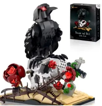 Gothic-style Creative Model Decorative Ornaments Made From Building Blocks