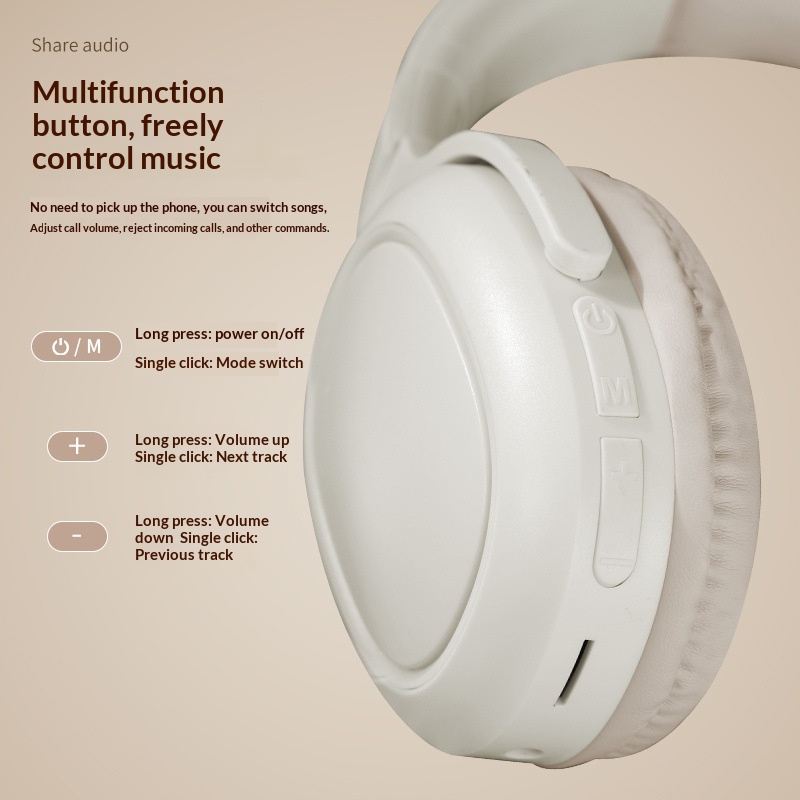 Over-ear Bluetooth Headphones With Ultra-long Battery Life