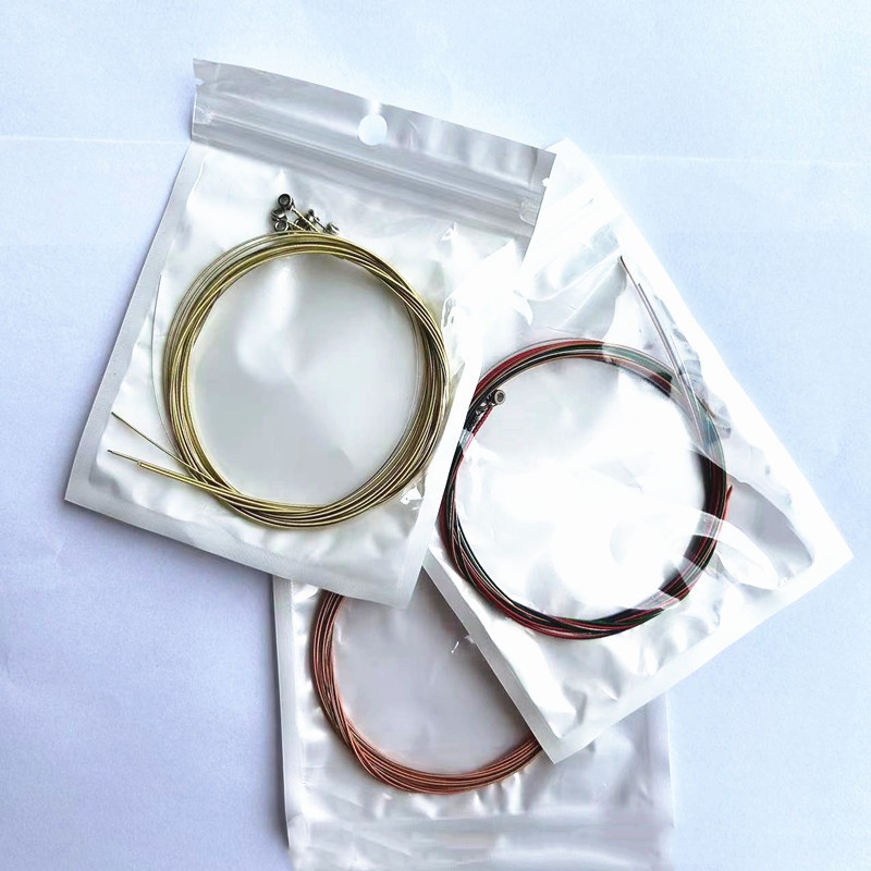 A Set Of Six Wooden Strings For A Folk Guitar