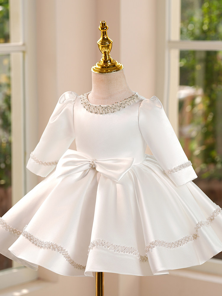 Birthday Princess-Style Chic White Tutu Dress