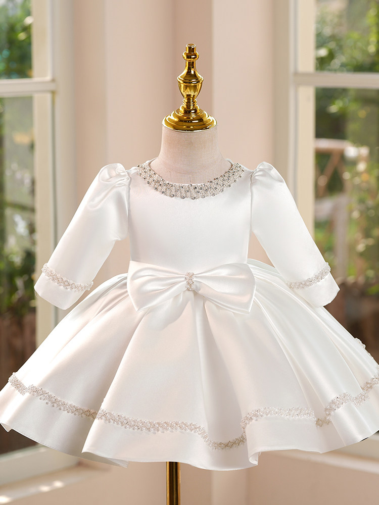 Birthday Princess-Style Chic White Tutu Dress
