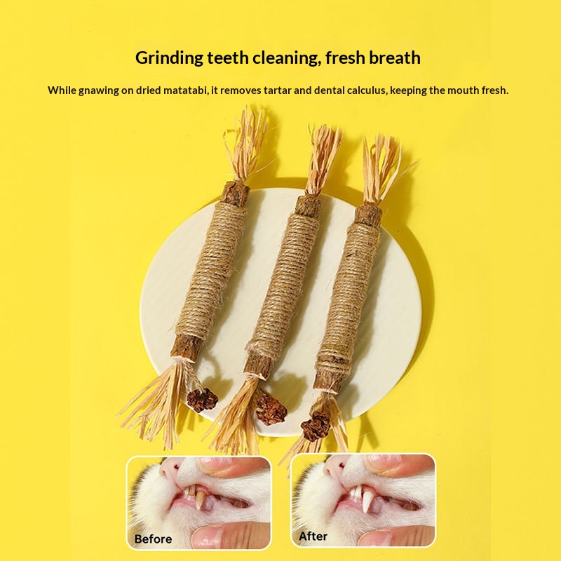 Cat Catnip Teething Stick Raffia Pet Toy