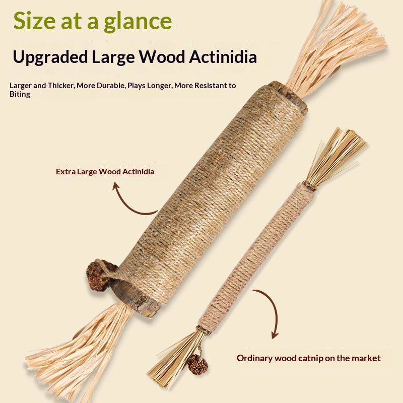 Cat Catnip Teething Stick Raffia Pet Toy