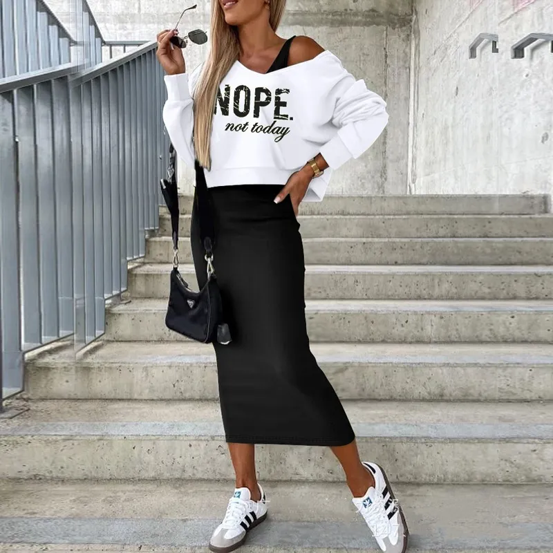 Vest Dress V-neck Hooded Hoodie Short Top Suit - White