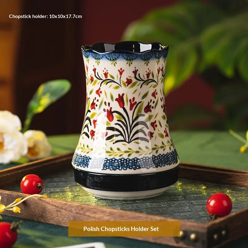 Household Kitchen Draining Chopstick And Spoon Holder Made Of Ceramic
