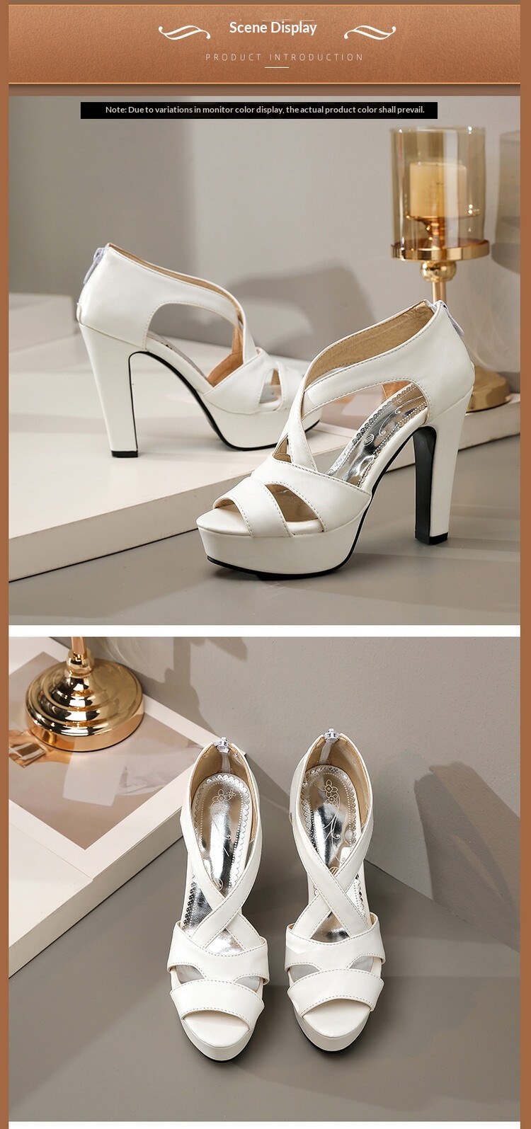 Brautschuhe mit Fersenverschluss und Plateau Brautschuhe mit Fersenverschluss und Plateau