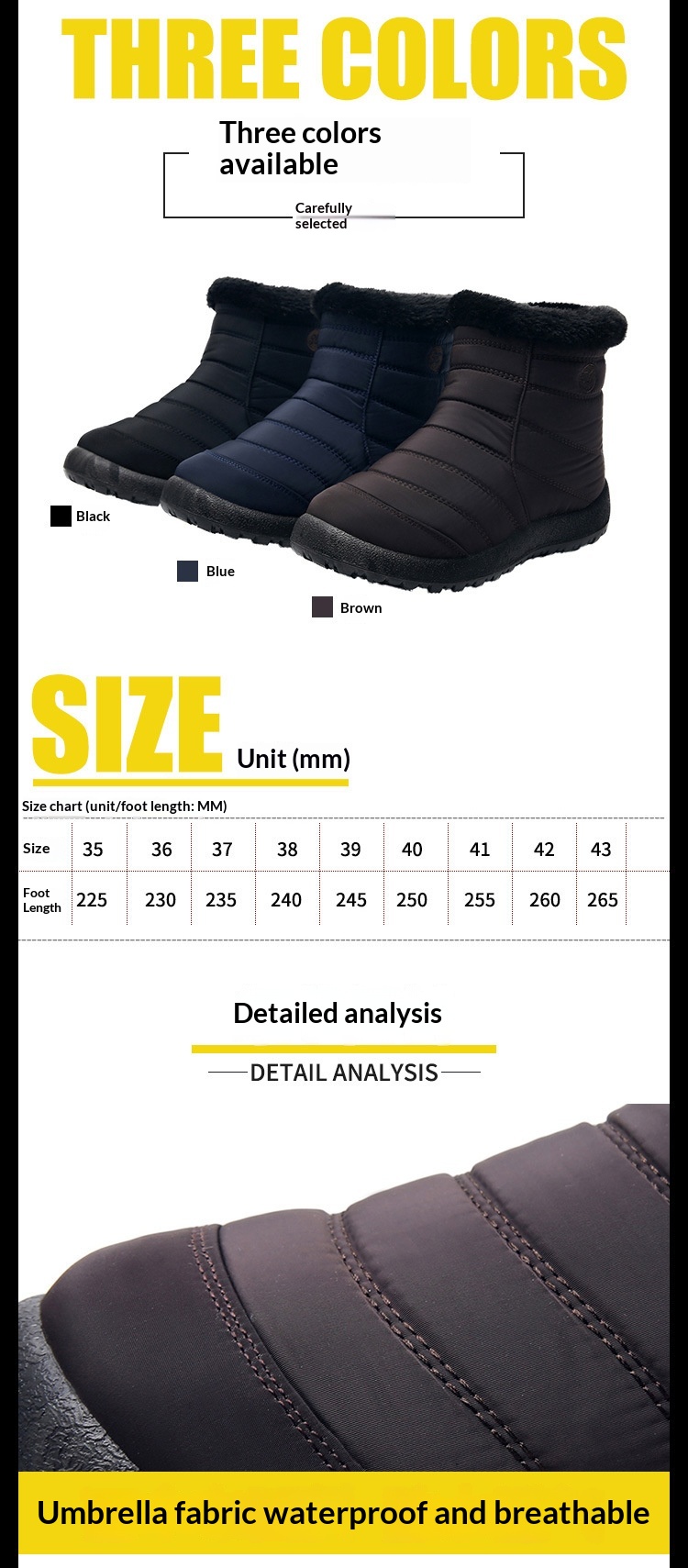 Women’s Thickened Cotton Snow Boots