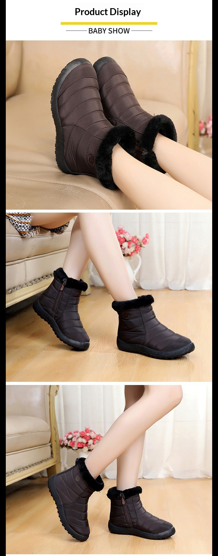 Women’s Thickened Cotton Snow Boots