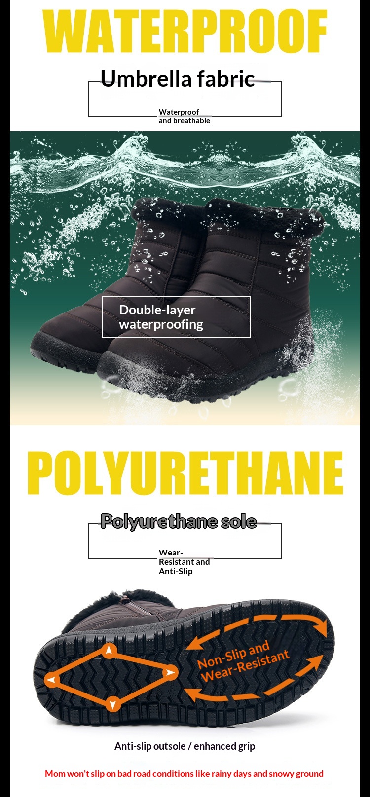 Women’s Thickened Cotton Snow Boots