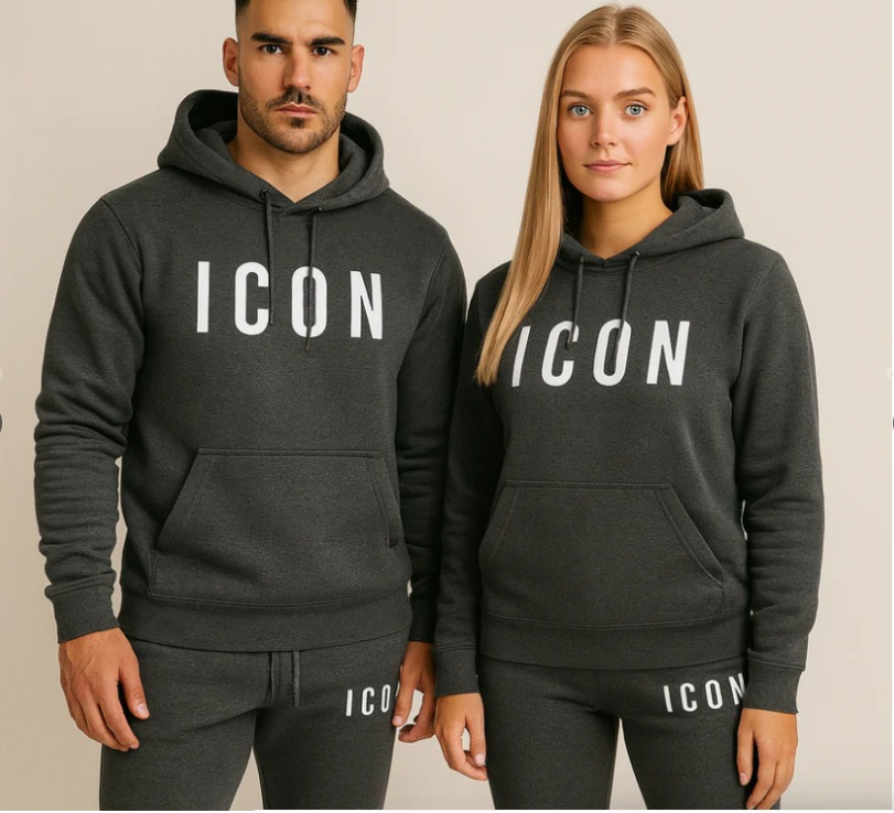 Letter-printed Casual Fleece-lined Sportswear