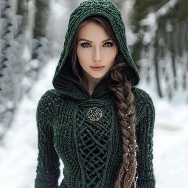 Womens 3D Gradient Digital Print Pullover Hoodie Green - Shop at LoveMi