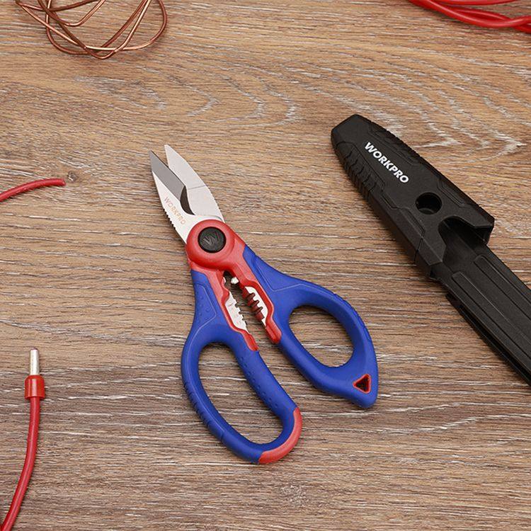 Multi-functional Manual Dual-Color Electrician Wire Stripping Scissors