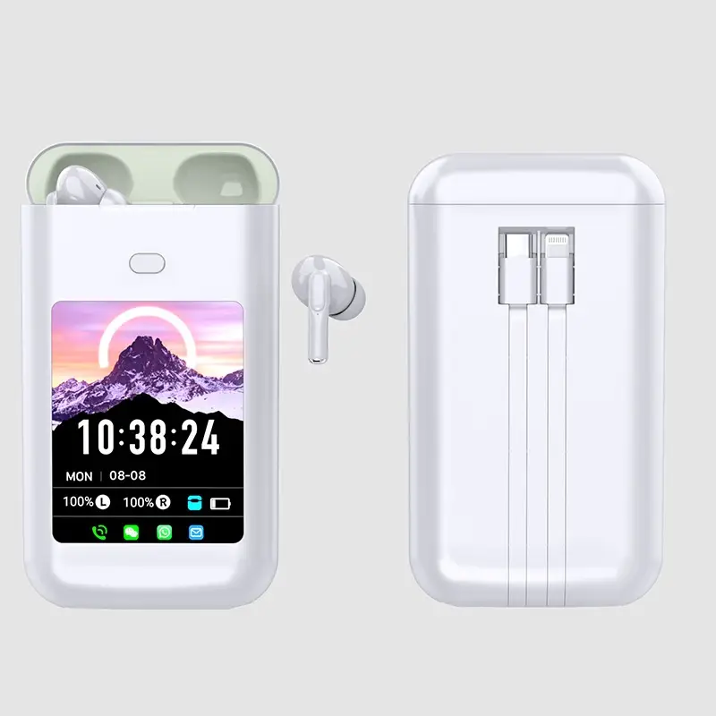 SE-TWO Bluetooth Touch-Control Noise-Canceling Transparency Mode Headphones With Display