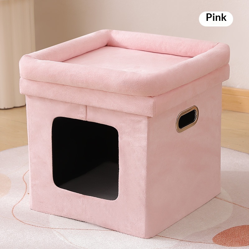 Foldable Cat Bed For All Seasons Sisal Scratching Mat Double-Layer Pet Nest